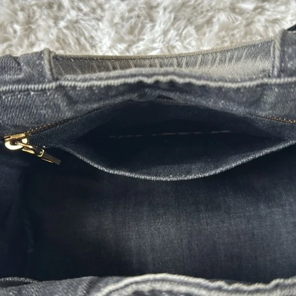 Prada Charcoal Denim canapa small tote Bag - Picture 6 of 13